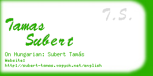 tamas subert business card