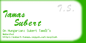 tamas subert business card